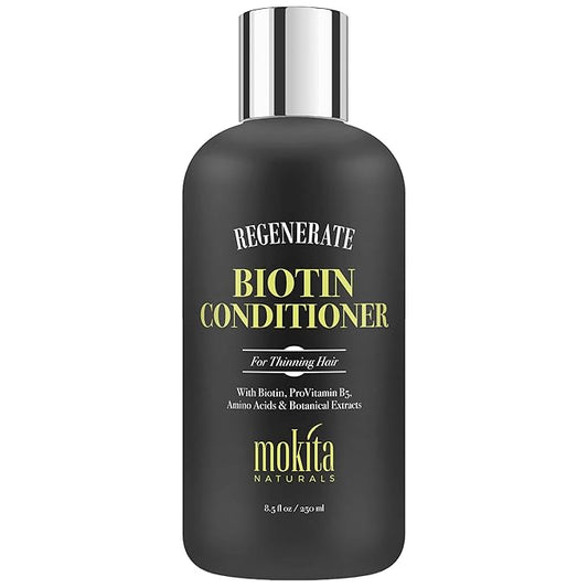 Conditioner with Biotin, ProVitamin B5 and Amino Acids for Repair Treatment and Deep Moisturizing for All Hair Types - Detangle, Protect and Support New Hair Growth - 8.5 Ounces-Velvo Beauty