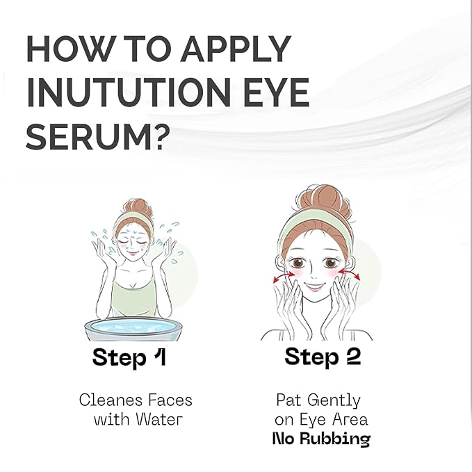 Intuition Eye Serum | Vitamin E, Cucumber Seed Oil And Hyaluronic Acid | Eye Serum for Wrinkles, Finelines and Dark Spots | Best Eye Serum For All Skin Types (30 ML)-Velvo Beauty