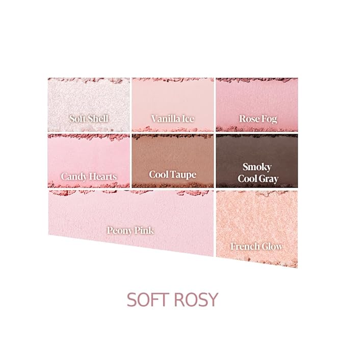 Espoir Real Eye Palette All New #2 Softy Rosy 0.26 oz 7.5g | Multi-Use Long-Lasting Blendable 8 Colors Natural Glitter Soft veil matte Makeup Eyeshadow Palette for Various Makeup Looks | Korean Makeup-Velvo Beauty