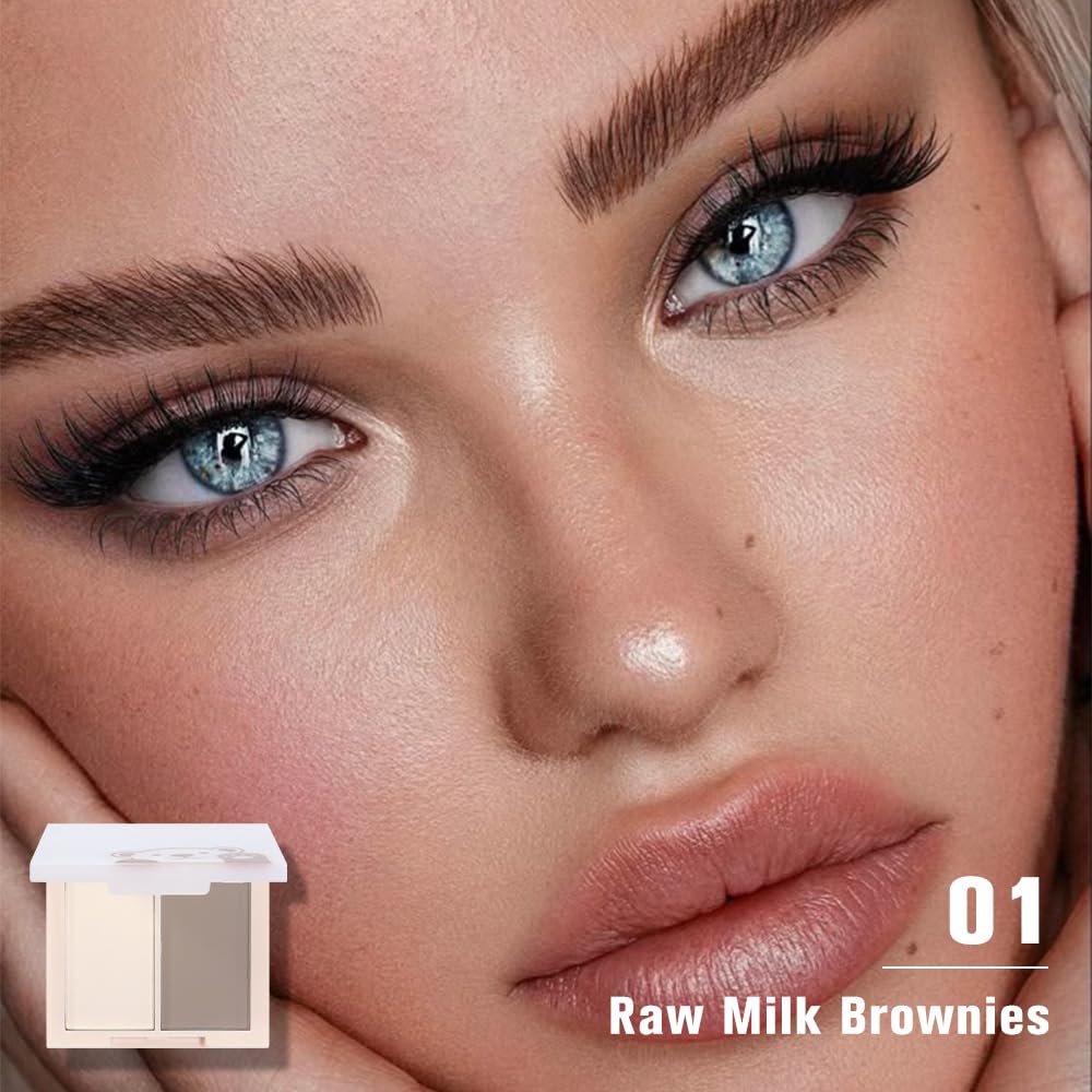 AMY'S DIARY Neutral Nude Eyeshadow Palette Makeup, 2 Colors Velvety Matte Finish, Cool-Toned Nude Taupe Eye Shadows, Natural Everyday to Eye Makeup Looks, for Brown Eyes Long Lasting Naturing-Looking-Velvo Beauty