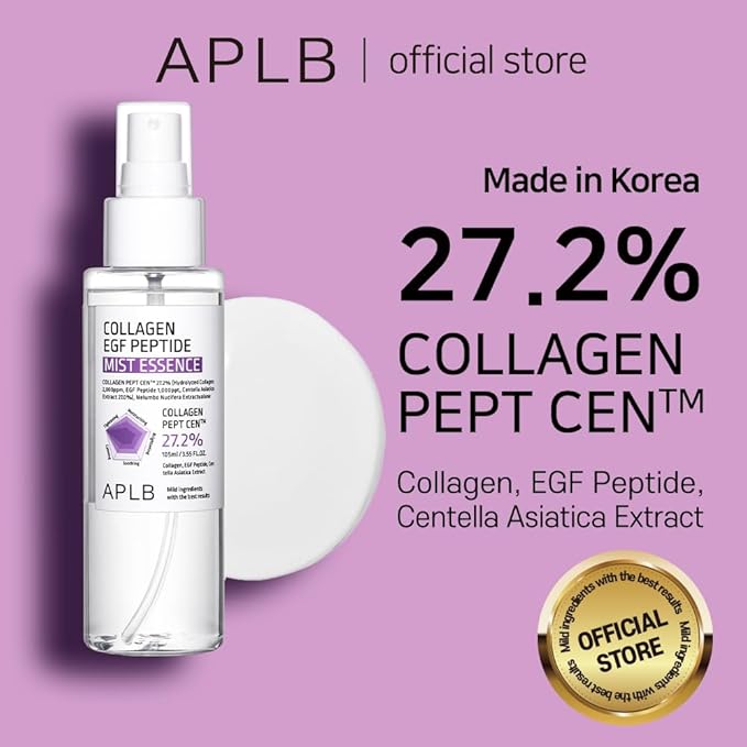 APLB Collagen EGF Peptide Mist Essence | COLLAGEN PEPT CEN™ 27.2% 3.55 FL.OZ/Korean Skincare, Elasticity care, Replenishing moisture, Revitalize for gentle and improve skin texture-Velvo Beauty