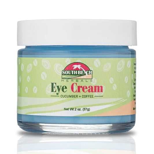 South Beach Herbals Cucumber & Coffee Anti Aging Eye Cream - Brightening and Tightening Anti Wrinkle Under Eye Treatment for Women and Men - Eye Cream for Dark Circles and Puffiness (2 oz.)-Velvo Beauty