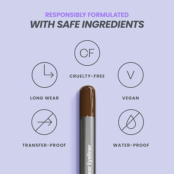 Wonderskin Eyeliner Pencil, 1440 Longwear Brown Eyeliner Pencil - Waterproof, Sharpenable & Smudge Proof-Velvo Beauty