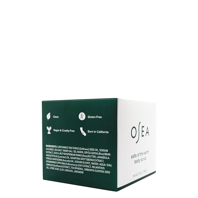 OSEA Salts of the Earth Body Scrub 12 oz - Pink Himalayan Salt Scrub - Gentle Body Exfoliation Skincare - Ideal Spa Gift for Pampering - Clean Beauty & Vegan Body Care-Velvo Beauty