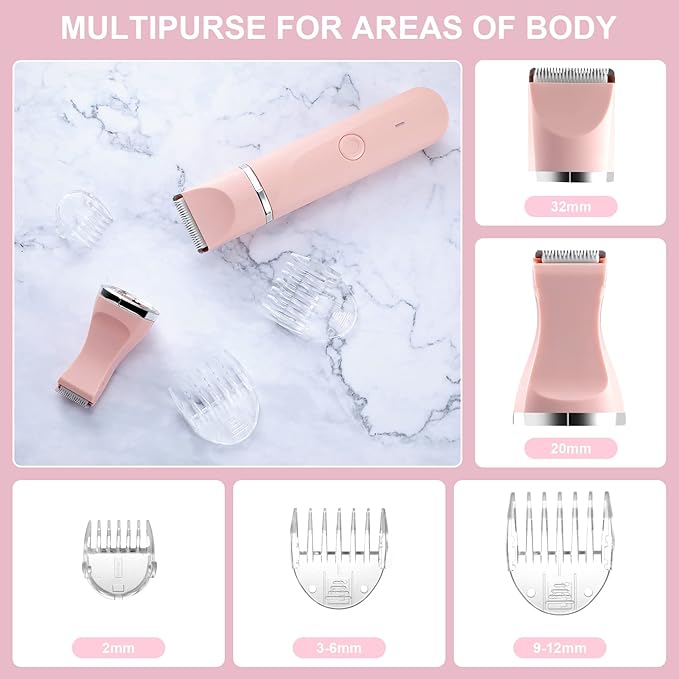 Bikini Trimmer Women Electric Razor for Pubic Hair Women's Foil Shaver Rechargeable Shaver-Velvo Beauty