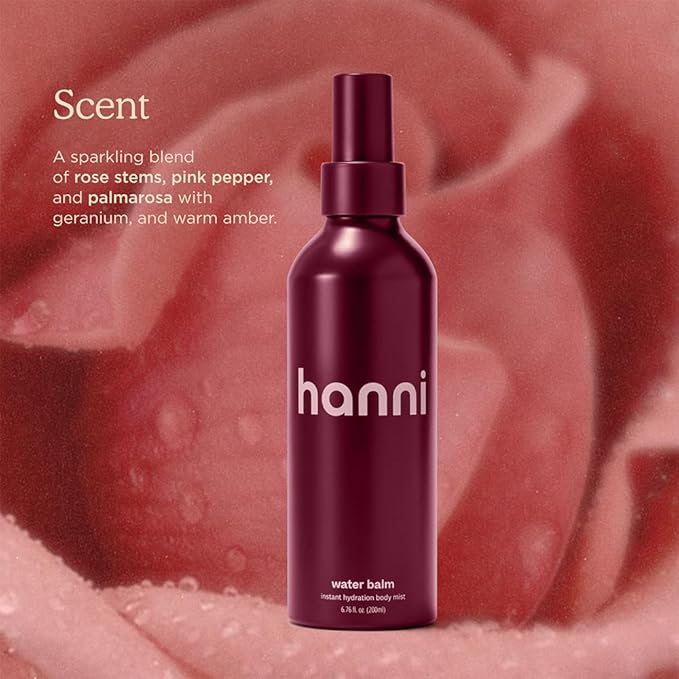 HANNI Water Balm Hydrating Body Mist, Moisturizer Spray with Hyaluronic Acid for All Skin Types, Lotion Replacement, 200 mL / 6.76 fl oz-Velvo Beauty