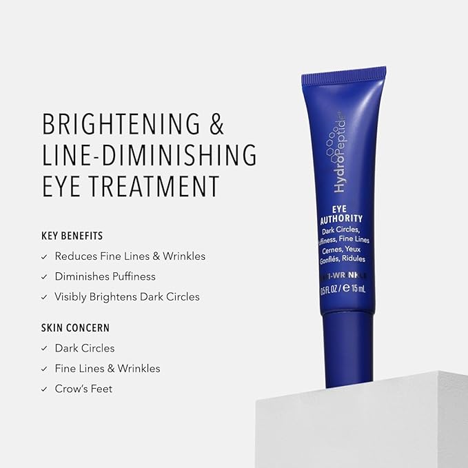 HydroPeptide Eye Authority, Brightens and Helps Restore Radiance to Tired Looking Eyes, 0.5 Ounce-Velvo Beauty