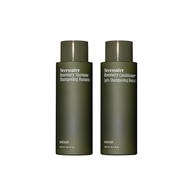 Nécessaire Rosemary Hair Duo - Rosemary Shampoo and Conditioner for Women + Men. Rosemary Oil + Proteins For Stronger Hair. Good for All Hair Types/Textures. 250 ml / 8.4 fl oz-Velvo Beauty