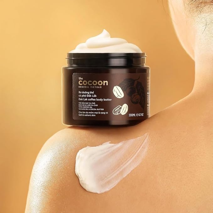 Cocoon Dak Lak Face Polish, Body Polish & Body Butter Combo. 100% Vegan Exfoliating Scrub for Smooth & Glowing Skins | Reduce Stretch Marks, Acne & Cellulite | Gift for Coffee Lovers (6.76 fl oz each)-Velvo Beauty