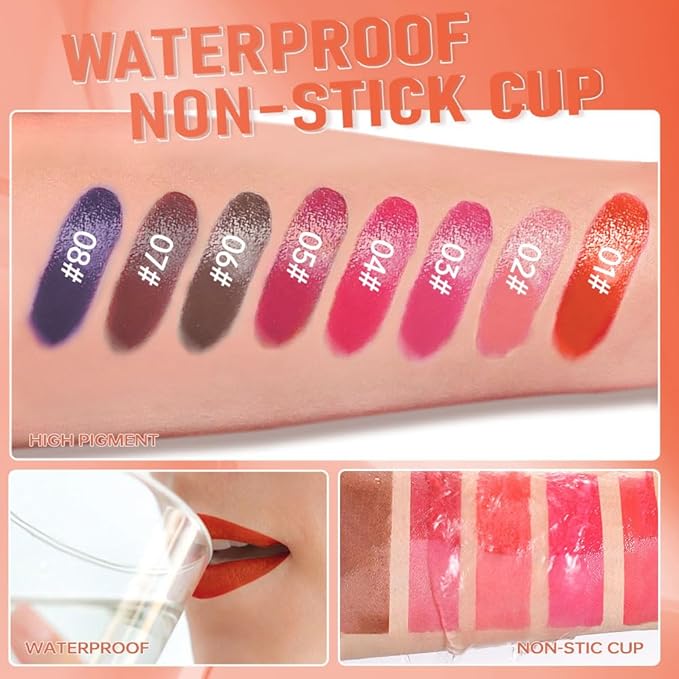 3Pcs Peel Off Lip Gloss Tattoo and Lip Oil, Lip Stain Peel Off Masque - Peel Off Lip Tint ,Long Lasting Waterproof Transfer-proof Lip Mask Lip Gloss Peel Off Lip Liner,Stay Lip Makeup 03#+04#+05#-Velvo Beauty