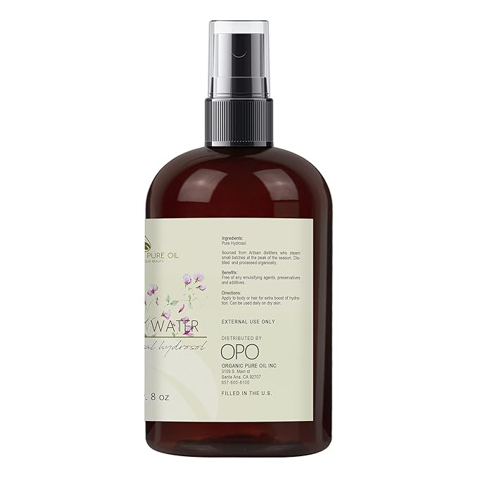 Jasmine Hydrosol Face Mist Calming Spray, Toner, Aromatherapy, Body Mist, Set Makeup, 8oz, Pure Hydrosol Water Jasmine by Organic Pure Oil-Velvo Beauty