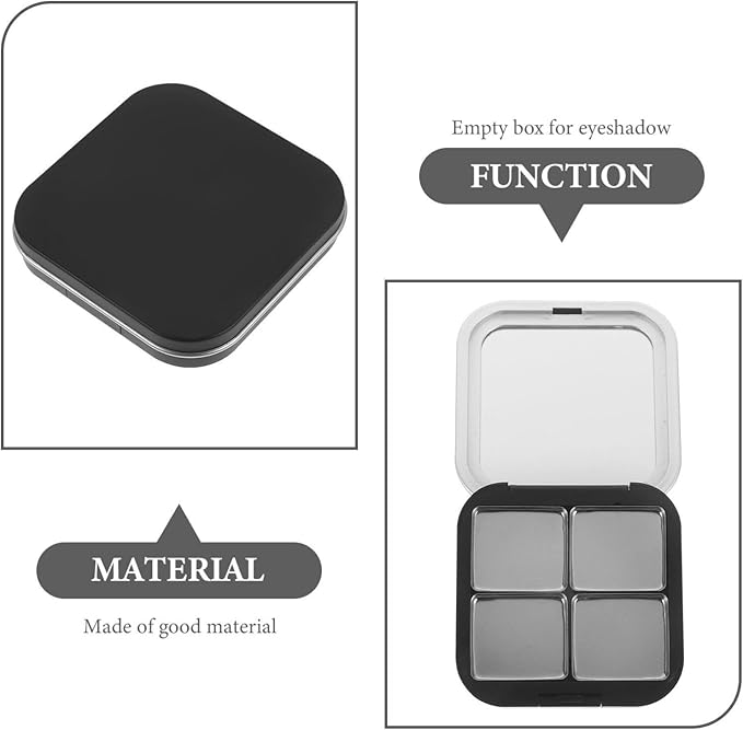 Beaupretty Empty Lipstick Palette Magnetic Eyeshadow Palette Makeup Foundation Blush Container with Mirror for Women Girls Black-Velvo Beauty