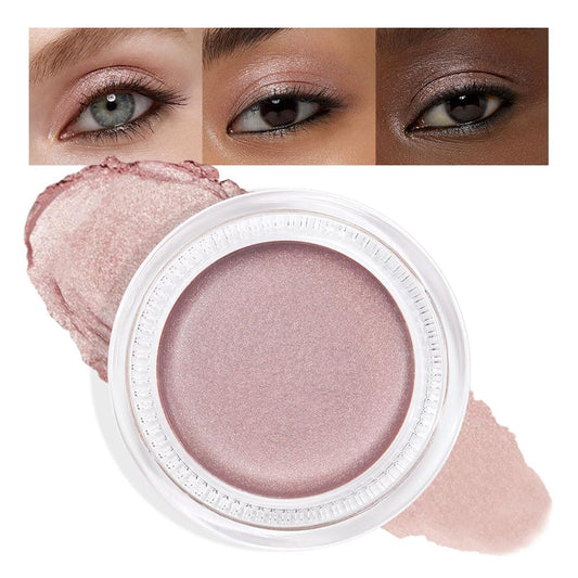Cream Glitter Champagne Shimmer Metallic Eyeshadow Palette Makeup, Natural Single Mini Instant Holographic Eyeshadow For Women, Sombras Crema Para Ojos, Talc, Paraben&Cruelty Free, 17-Velvo Beauty