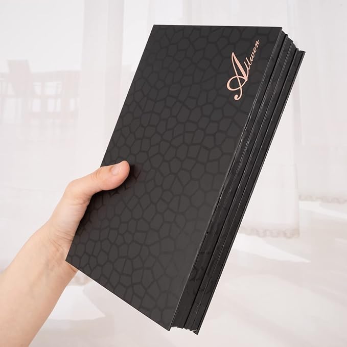 4-Layer Book Shaped Magnetic Palette Large Empty Makeup Palette Storage Box for Eyeshadow Lipstick Blush Powder (Black)-Velvo Beauty