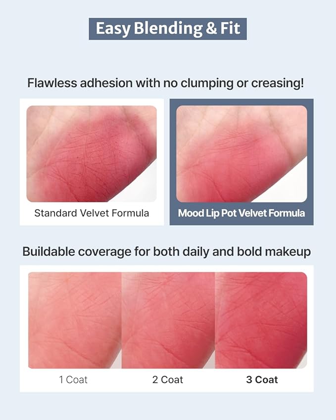 DEARMAY Pure Falling Mood Lip Pot No. 07 Endless Replay 0.23 Oz. Vegan Lip Stain Lip & Cheek Multi-Use Tint With Hydrating Formula for Smooth Soft Blend Without Dryness or Fine Lines, Korean Makeup-Velvo Beauty