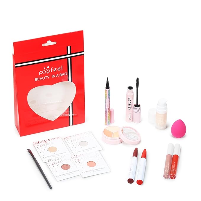 All in One Makeup Kit, Full Starter Essential Makeup Kit for Women Beginners Includes Foundation Concealer Lipgloss Mascara Eyeliner Pencil Powder Shadow Set-Velvo Beauty