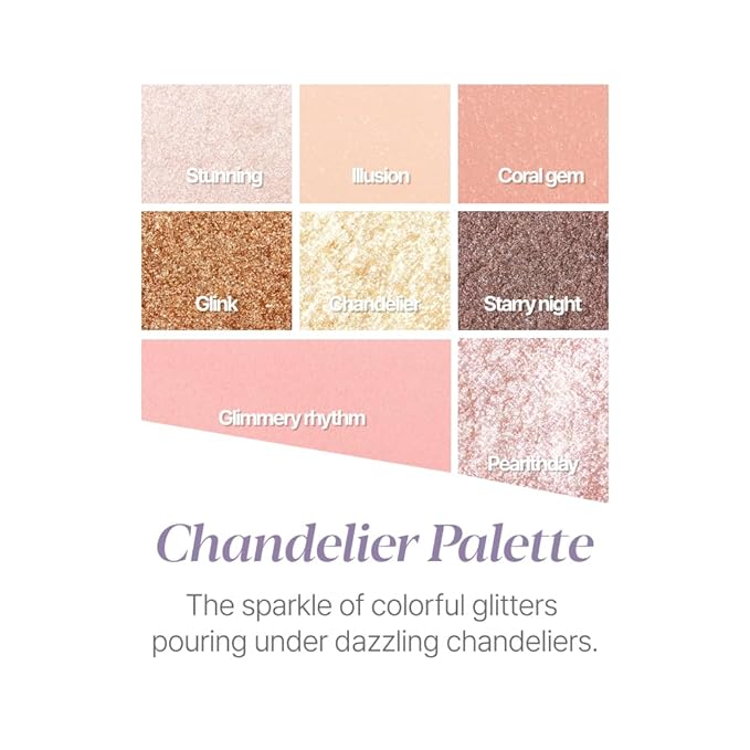 Espoir Real Eye Palette All New #4 Chandelier 0.17 oz | Multi-Use Long-Lasting Blendable 8 Colors Natural Glitter Soft veil matte Makeup Eyeshadow Palette for Various Makeup Looks | Korean Makeup-Velvo Beauty