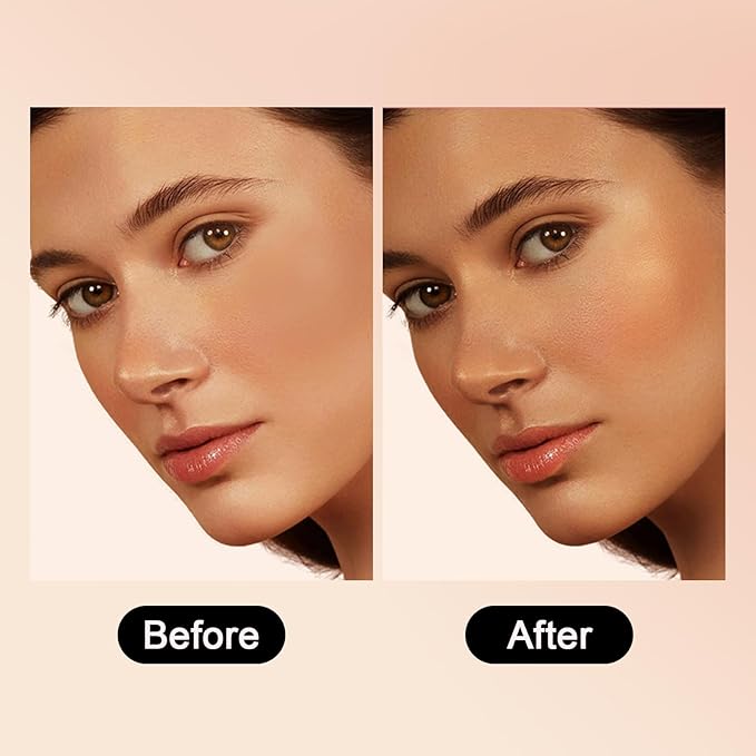 Baked Powder Contour Makeup, Brighten Bronzer Powder, Highlighter Bronzer Glow Palette, Cruelty Free Shimmer Bronzing Powder to Use For Contour Make up, Natural Finish & Easy to Use #002-Velvo Beauty