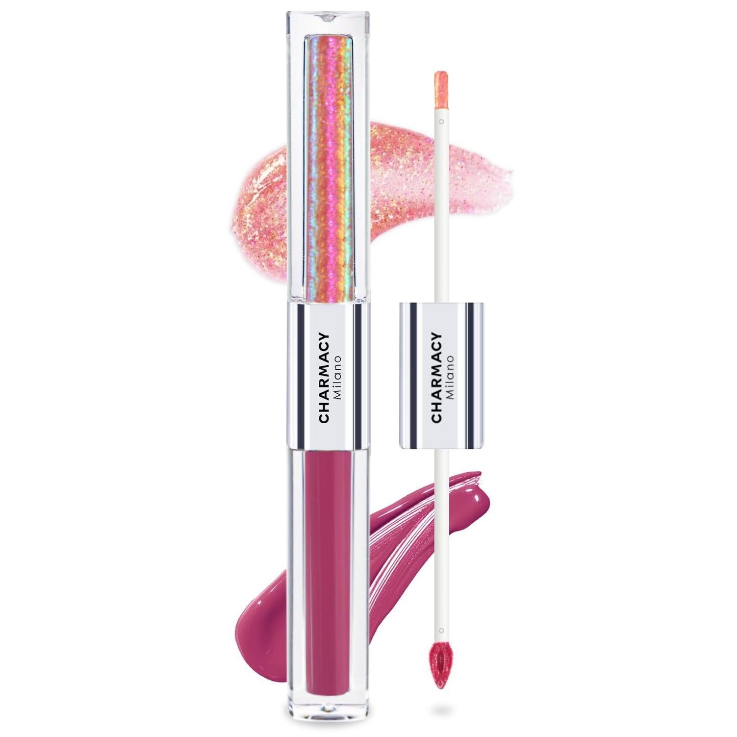 CHARMACY Multichrome Double Head Non-Stick Lip Gloss, Metallic Colourful Lip Glaze, Anti-transfer, Long Lasting Waterproof Liquid Lipstick Makeup (#06)-Velvo Beauty