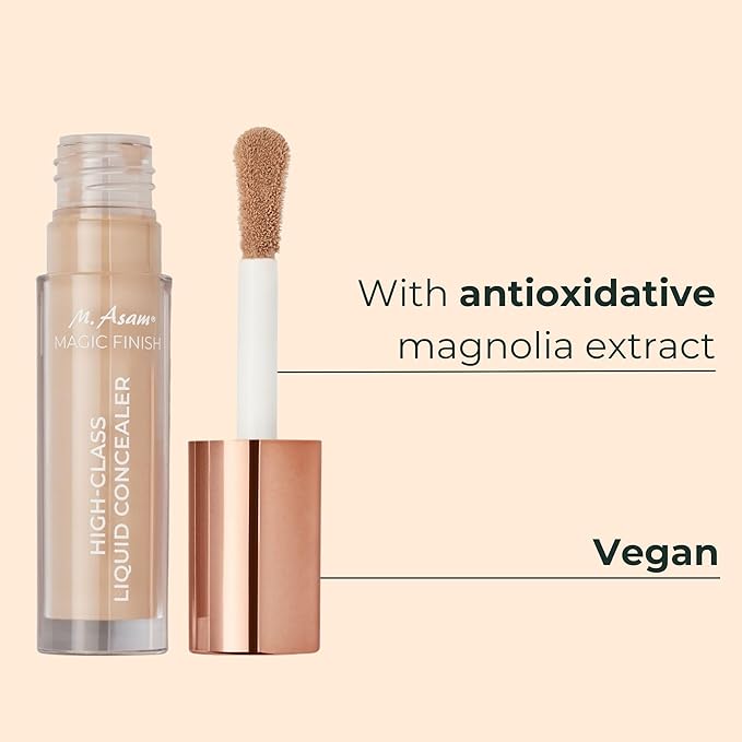 M. Asam MAGIC FINISH HIGHCLASS LIQUID CONCEALER Nude (0.13 fl oz) - 4-in-1 Concealer With Mimic-Lift complex & High Coverage For Dark Circles & Blemishes, Vegan Make Up With Illuminating Pigments-Velvo Beauty