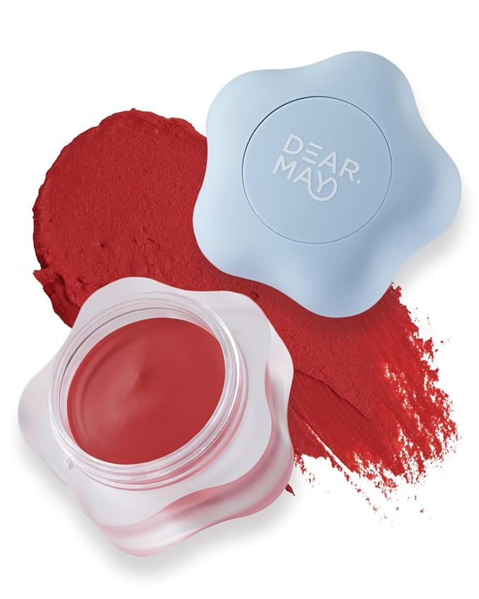 DEARMAY Pure Falling Mood Lip Pot No. 05 Stolen Kiss 0.23 Oz. Vegan Lip Stain Lip & Cheek Multi-Use Tint With Hydrating Formula for Smooth Soft Blend Without Dryness or Fine Lines, Korean Makeup-Velvo Beauty
