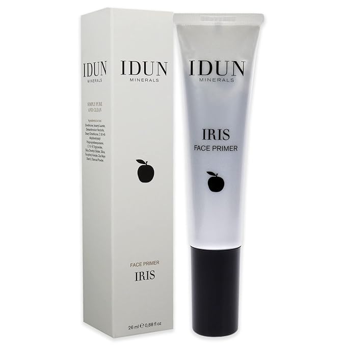 Liquid Face Primer, Iris - Creates Even Base, Helps Make-up Stay On - Silky Finish - 100% Vegan, Activated Charcoal, Safe for Sensitive Skin - Grey, 0.87 oz-Velvo Beauty