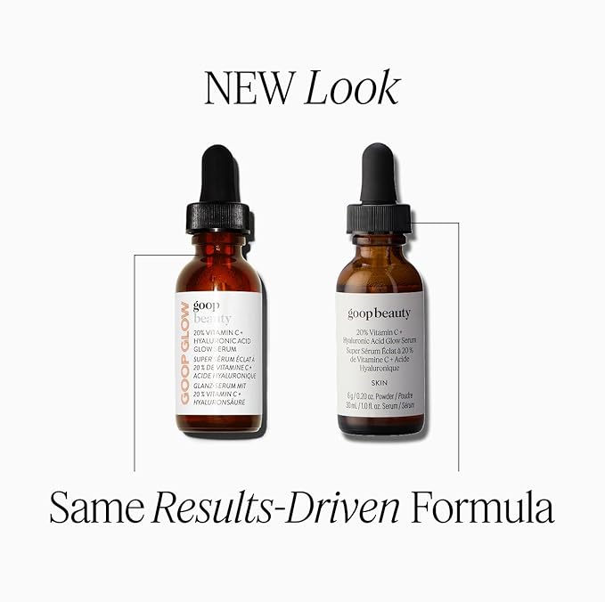 goop Beauty 20% Vitamin C + Hyaluronic Acid Serum | Improves Tone, Texture, & Hydration | L-ascorbic Acid and Hyaluronic Acid | Paraben and Silicone Free | 1 fl oz-Velvo Beauty