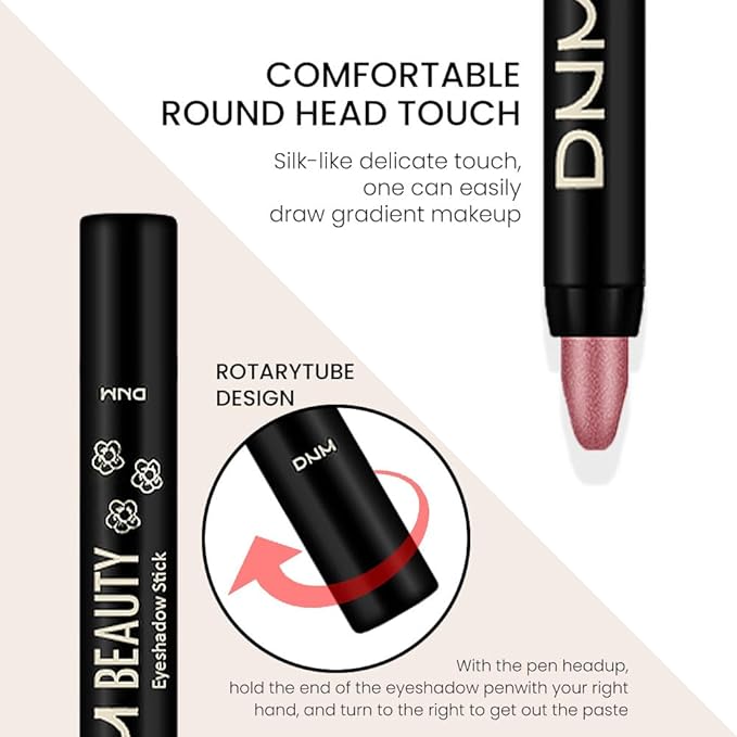 evpct 8Pcs Cream Eye Shadow Brightener Sticks Makeup Sets, Champagne Pearl Bronze Putty Sand Orchid Rose Gold Shimmer Matte Eyeshadow Eyeliner Pencil Applicator Stick Palette Makeup for Older Women 08-Velvo Beauty