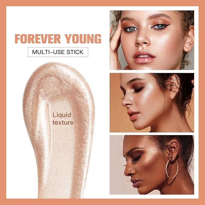 Liquid Contour Beauty Wand, Highlighter and Bronzer Stick with Cushion Applicator Attached Easy to Blend, Long Lasting & Smooth Natural Matte Finish-Velvo Beauty