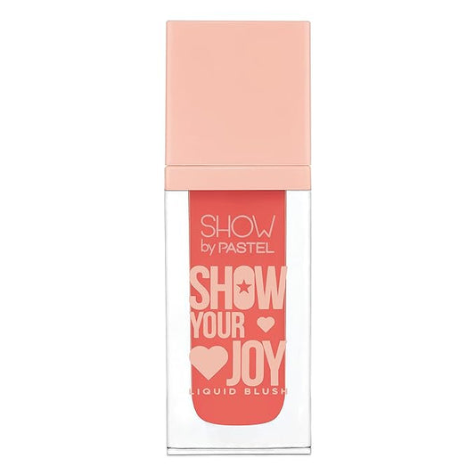 Show Your Joy Liquid Blush 56 | Orange | Dewy Finish | Natural Looking | Clean Beauty | Moisturize The Skin Up to 24 Hours | Cruelty-Free | Natural and Fresh Looking | 0.141 fl.oz.-Velvo Beauty