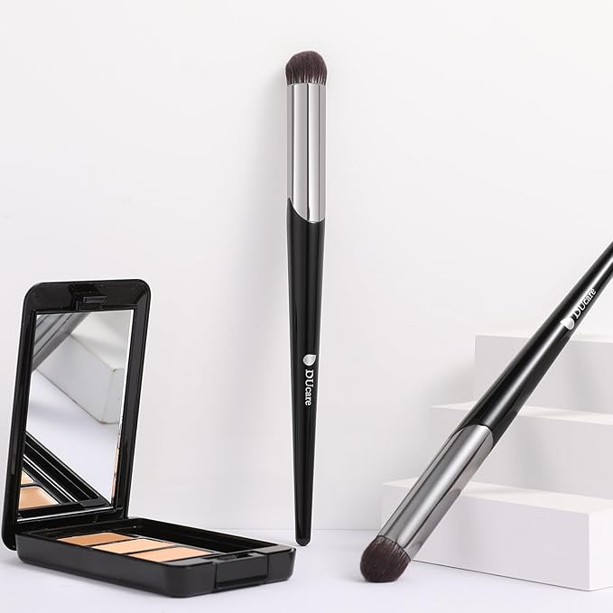 DUcare Tapered Small Concealer Brush Under Eye, Nose Contour Brush Mini Makeup Brushes Ideal for Liquid, Cream, and Powder Concealer(V03)-Velvo Beauty