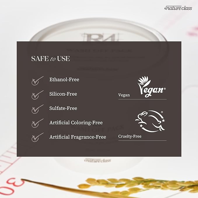 R4 Rice Wash Off Facial Mask – 4-in-1 Pore Care, Deep Cleansing, Hydrating, Exfoliates, Pore Sebum Clearing, Gentle Exfoliating Korean Skincare 3.38 Fl Oz-Velvo Beauty
