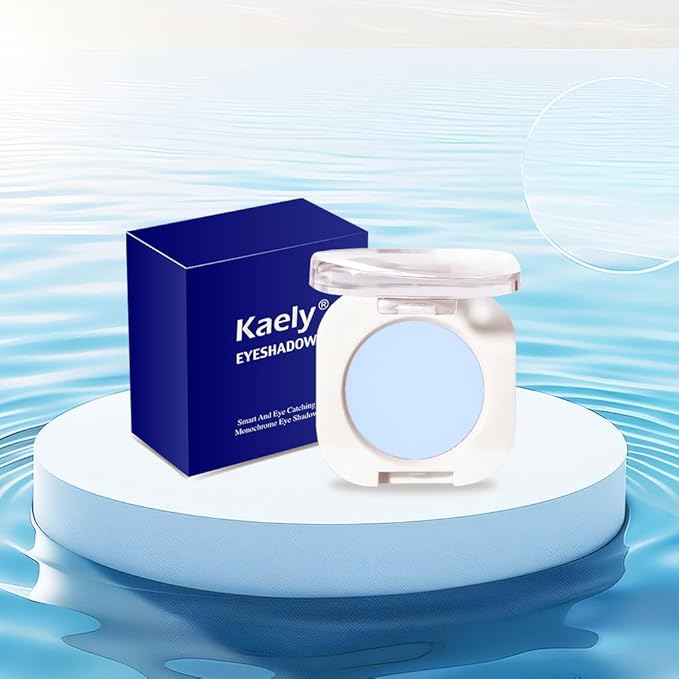 Light Blue White Single Eyeshadow Makeup, Neutral Powde Eye Shadow for Women, Light White Matte Singles Eyeshadow Palette Pigmented Waterproof,sombras para ojos,Girls Monochrome Eyeshadows Gift-Velvo Beauty