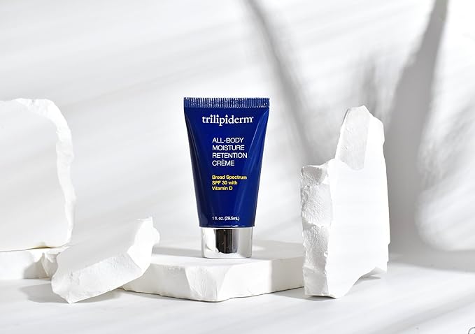 Trilipiderm All-Body Moisture Retention Crème Broad Spectrum SPF 30 with Vitamin D – 2-PACK of Travel-Size 3 Ounce Tubes – Plant-Based All-Day Hydration, Sunscreen for Body and Face-Velvo Beauty