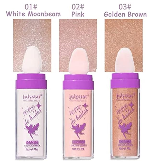 3 Colors Polvo De Hadas Body Brightens the Natural Three-Dimensional Face Blusher Fairy Highlight Patting Powder (3 Colors)-Velvo Beauty