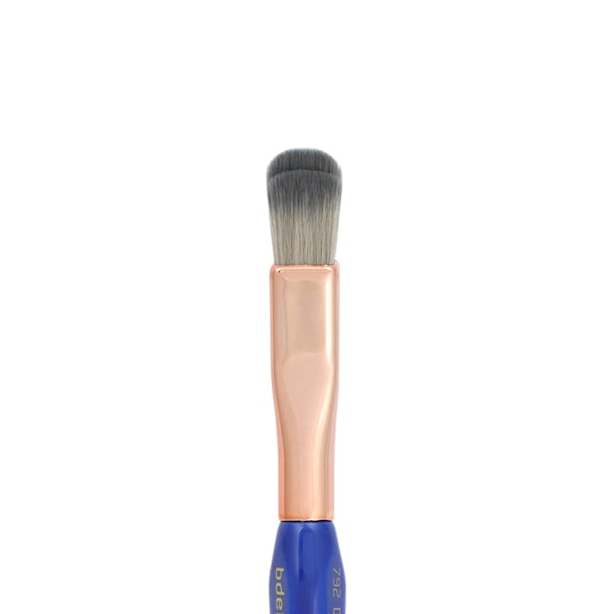Bdellium Tools Professional Makeup Brush - Golden Triangle 792 Eye Double Dome Blender - With All Vegan and Soft Synthetic Fibers, For Effortless Application and Blending (Blue, 1pc)-Velvo Beauty