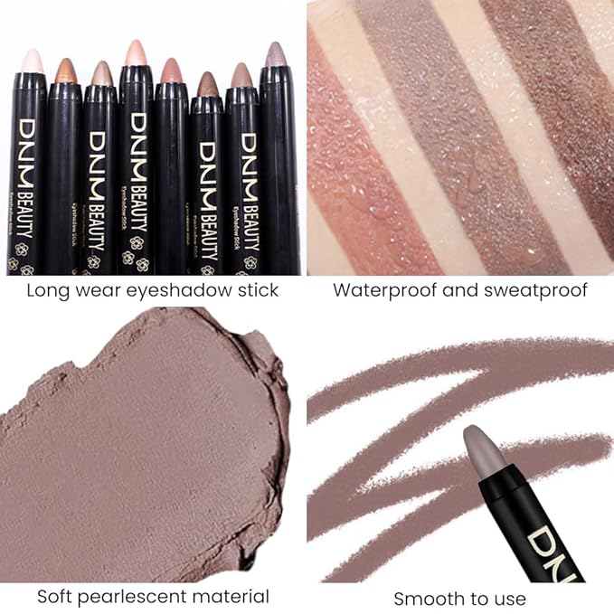 evpct Stone Matte Cream Eye Shadow Brightener Sticks Set for Eyes, Stone Matte Pencil Eye shadow Applicator Stick Pen Palette Makeup Waterproof sombras en crema para ojos 22#-Velvo Beauty