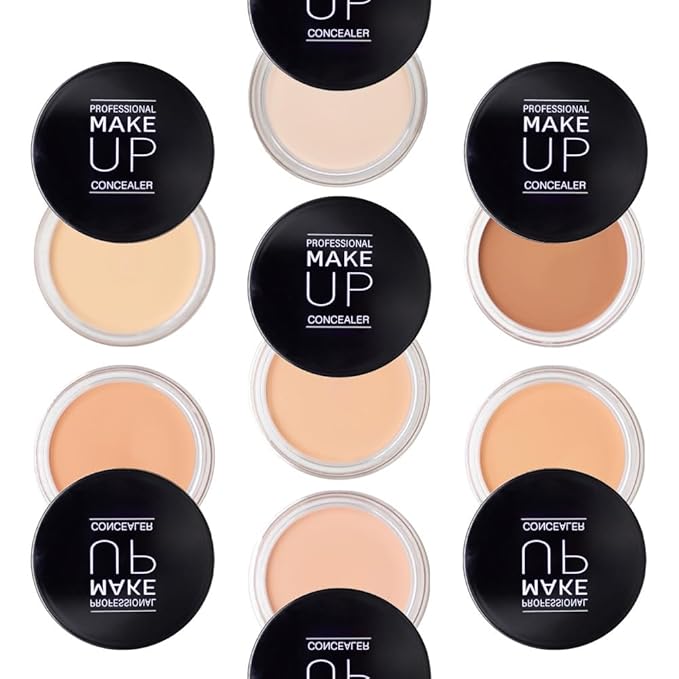 Pot Concealer with Makeup Brush Set,Tattoo Color Correcting Concealer,Full Face Color Correcting Conceal Foundation,Under Eye Concealer Brightener Dark Eye Ring corrector de ojeras (05-MEDIUM HONEY)-Velvo Beauty