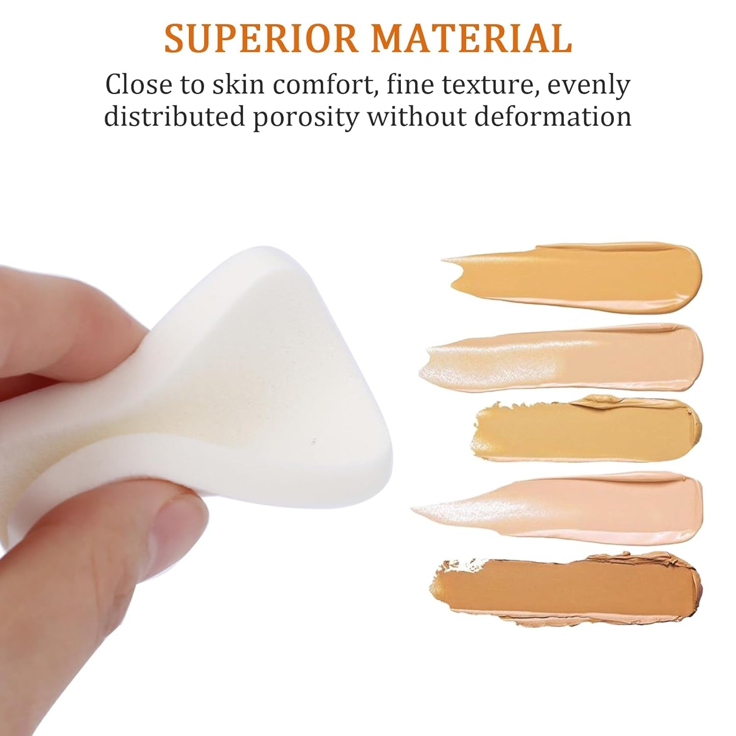 20Pcs White Makeup Cosmetic Sponge Square Make Up Facial Face Soft Sponge Cosmetic Puff Women Lady Beauty Makeup Foundation Powder Puff for All Skin Types Wet and Dry Dual Use-Velvo Beauty