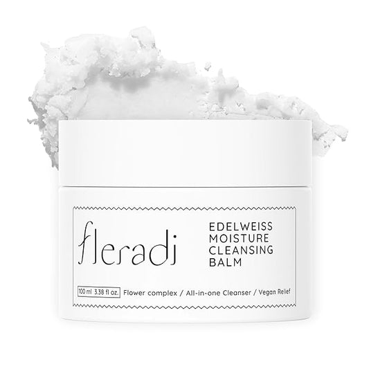 Edelweiss Cleansing Balm – Vegan Makeup Remover and Face Cleanser with Natural Flower Extracts. Korean Skincare, No Parabens or Sulfates (3.38 fl oz)-Velvo Beauty