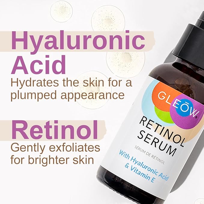 Retinol Serum for Face with Hyaluronic Acid, Retinol for Face Is Suitable for All Skin Types, Hydrating Serum Women and Men Plumps Youthful Appearance 2oz-Velvo Beauty