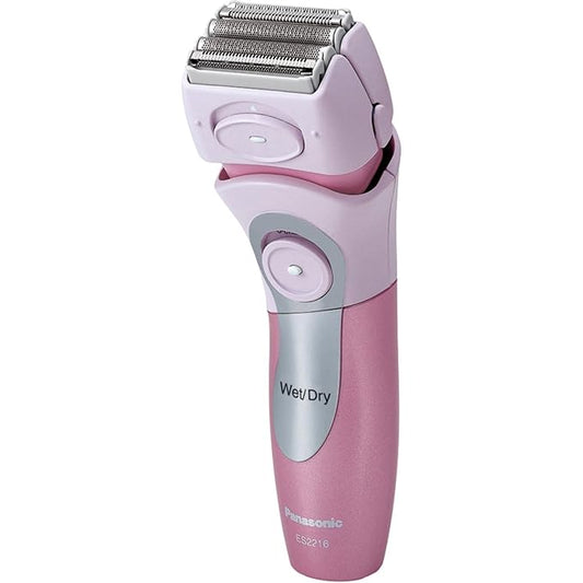 Panasonic Electric Razor for Women with Bikini Trimmer Attachment, Cordless Close Curves 4-Blade Electric Shaver with Wet or Dry Operation and Pop-Up Trimmer – ES2216PC (Pink)-Velvo Beauty