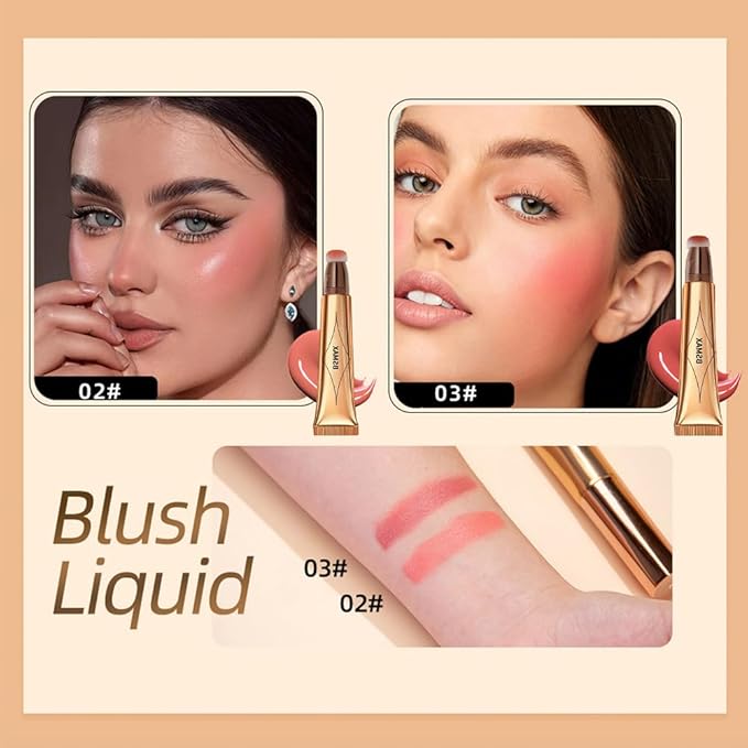 3 Pcs Liquid Contour Beauty Wand Set, Contour & Blush & Highlighter Stick with Cushion Applicator, Attached Easy to Blend, Long Lasting & Smooth Natural Matte Finish (01#03#04)-Velvo Beauty