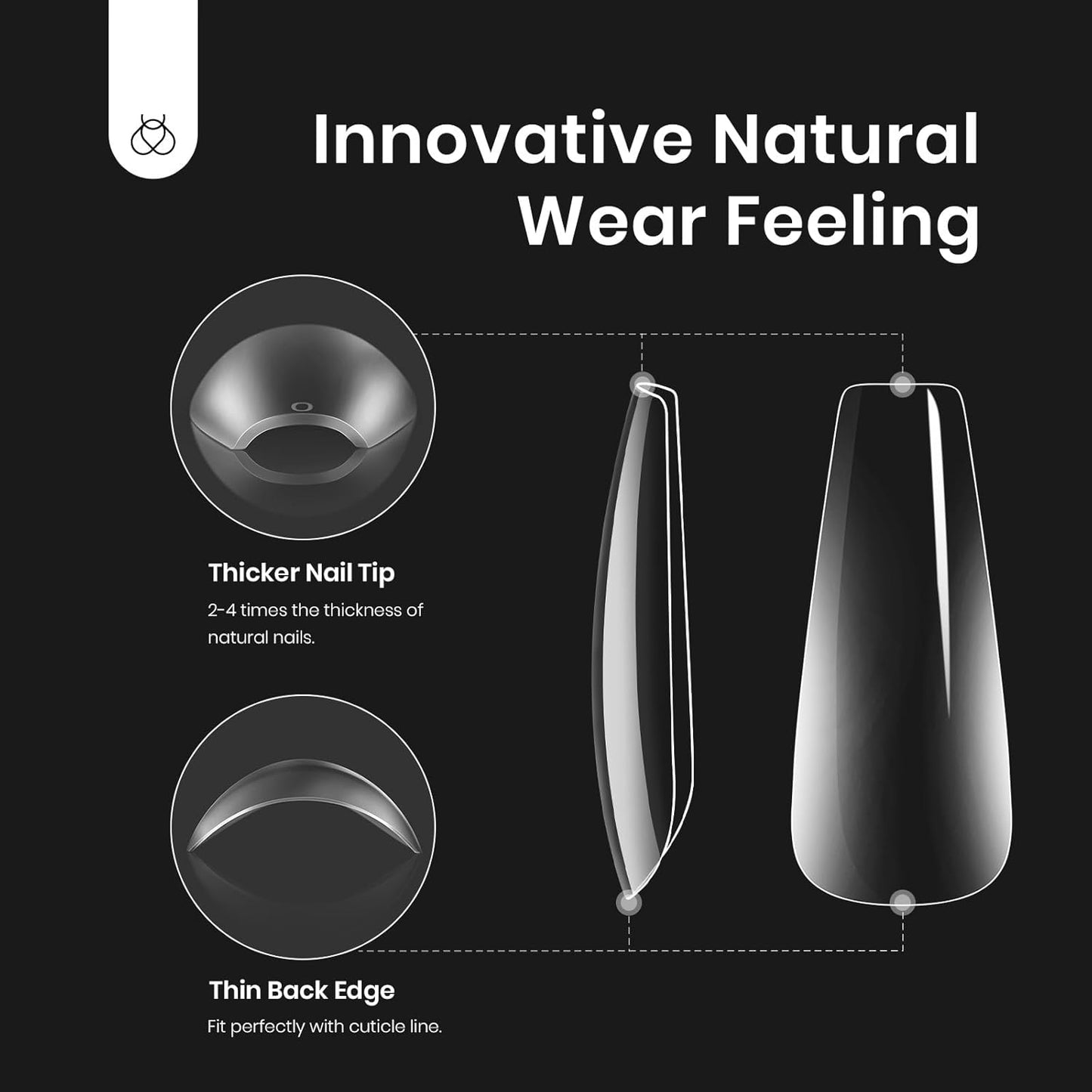 Beetles Gel Nail Kit Easy Nail Extension Set with 500Pcs Nail Tips Coffin Shape 5 In 1 Nail Glue Base Gel and Innovative Led Lamp Easy Diy Nails Art Home Gelly Tips-Velvo Beauty