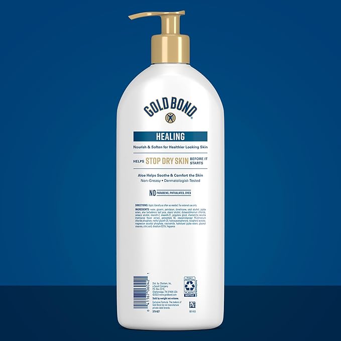 Gold Bond Healing Hydrating Lotion with Aloe Moisturizes, Heals & Smooths Dry Skin, Delivers Immediate 24-Hour Hydration, Value Size, 24 oz.-Velvo Beauty
