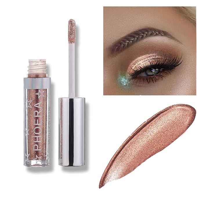 Glitter Eyeshadow,Makeup For Eyes Liquid Shimmer Sparkle Glow Light Colors Pencil Stick Shiny Long Lasting Waterproof Shining Eye Shadow Sets Metallic Pigments Metals Gloss Sparkling Pen Kit (A106)-Velvo Beauty