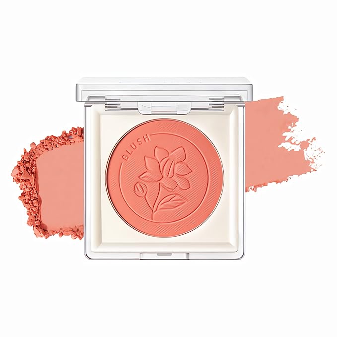 FOCALLURE Powder Palette Blush, Matte Mineral Blush Powder, Bright Shimmer Face Blush Makeup, Contour and Highlight Blush Palette, Highly Pigmented, Long Lasting, Waterproof, Blendable, #302-Velvo Beauty