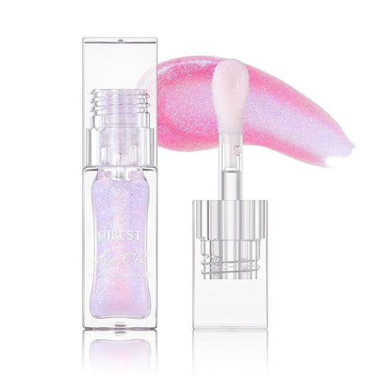 Magic Color Changing Moisturizing Lip Glow Oil Plumping Glimmer Glow Lipstick, Hydrating Lip Gloss Lip Care, Long Lasting Non-sticky Fresh Texture Lip Oil (Color Changing 03)-Velvo Beauty
