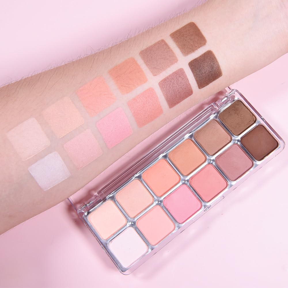 AMY'S DIARY 12 Color Light Pink Brown Eyeshadow Palette, Long-Lasting, and Highly Pigmented eye shadow. Elevate Your Eye Makeup– Unleash Your Unique Style (13#)-Velvo Beauty
