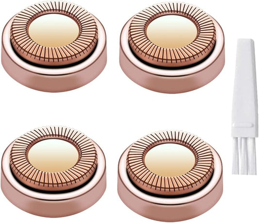 Facial Hair Remover Replacement Heads for Generation 1 Finishing Touch Flawless Facial Hair Removal Tool for Women,18K Gold-Plated Rose Gold 4 Count,First Generation by BECHY.-Velvo Beauty